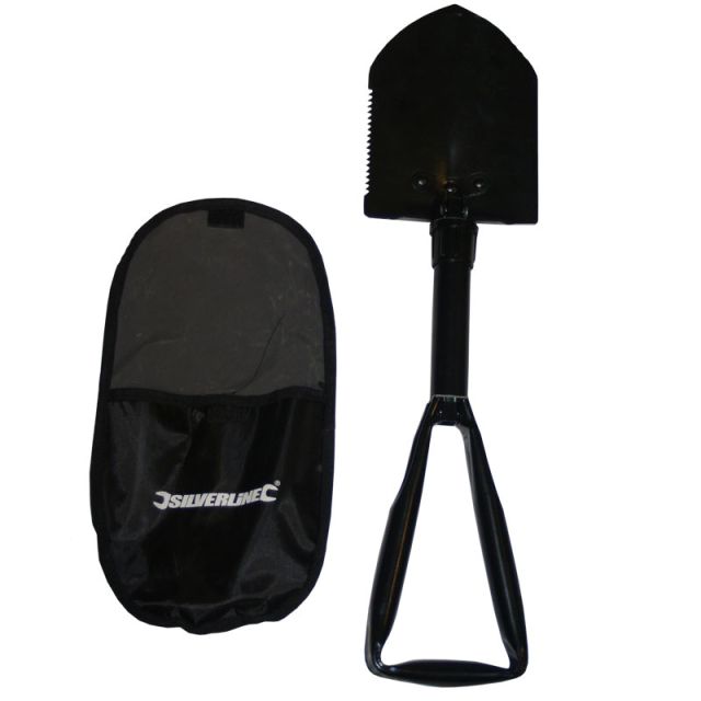 Folding Shovel with belt pouch